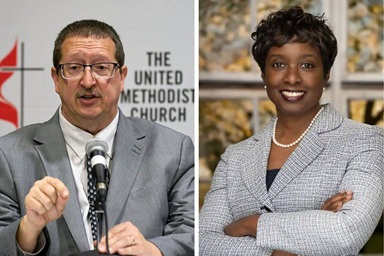 El Rev. Gary Graves concluye su servicio como secretario de la Conferencia General mientras la Revda. Dra. Aleze Fulbright asume la responsabilidad de guiar a La IMU hacia la sesión de 2028. Foto cortesía de la Comisión de la Conferencia General. El Rev. Gary Graves concluye su servicio como secretario de la Conferencia General mientras la Revda. Dra. Aleze Fulbright asume la responsabilidad de guiar a La IMU hacia la sesión de 2028. Foto cortesía de la Comisión de la Conferencia General.