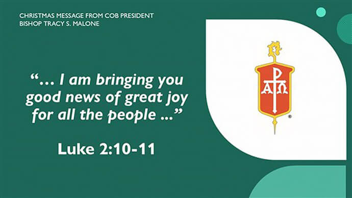 2024 Advent and Christmas Message from COB President Bishop Tracy S. Malone. Image courtesy of the Council of Bishops.