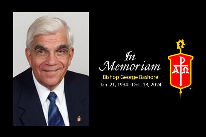 Bishop George Bashore is remembered as a stalwart supporter of younger clergy and a master vocalist who wove music into almost everything he did. Photo courtesy of the Council of Bishops. Bishop George Bashore is remembered as a stalwart supporter of younger clergy and a master vocalist who wove music into almost everything he did. Photo courtesy of the Council of Bishops.