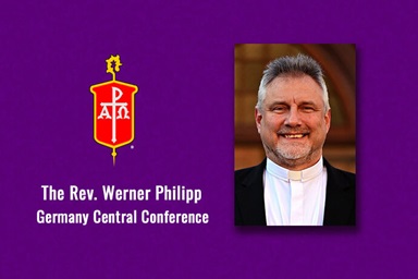 The Rev. Werner Philipp has been elected as a United Methodist bishop by delegates at the Germany Central Conference. Photo courtesy of Klaus Ulrich Ruof; graphic by UM News. The Rev. Werner Philipp has been elected as a United Methodist bishop by delegates at the Germany Central Conference. Photo courtesy of Klaus Ulrich Ruof; graphic by UM News.