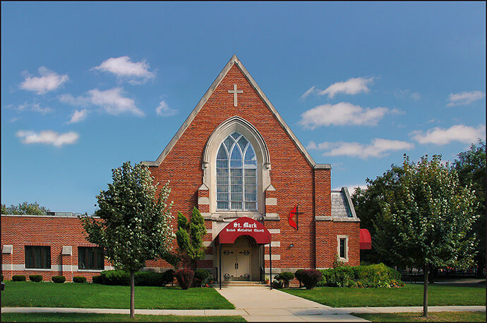 St. Mark United Methodist Church has long served neighbors’ spiritual and social needs on Chicago’s South Side. The church offers not only worship and discipleship training, but also Scouting and other youth enrichment activities, a food pantry ministry, sports teams, a credit union and other diverse programs. The church also is engaged in civic affairs. File photo courtesy of St. Mark United Methodist Church.