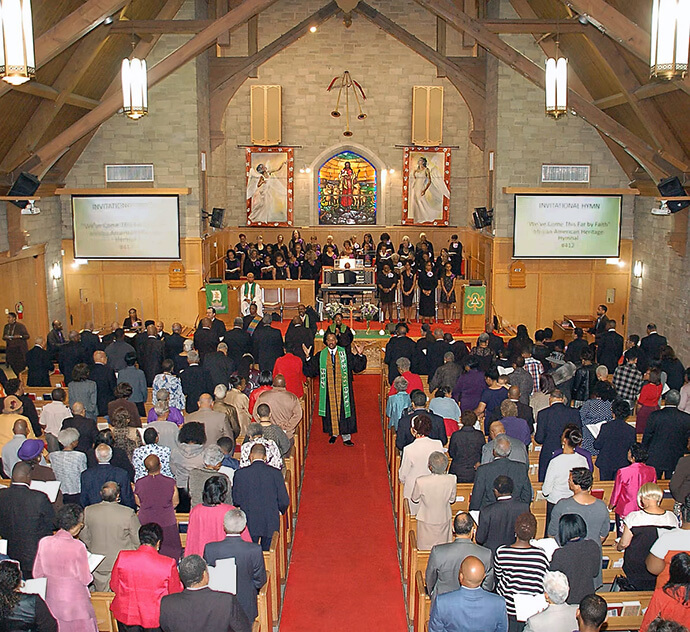 St. Mark United Methodist Church in Chicago is the first and largest African American congregation in the Northern Illinois Conference. It was established in 1893 as part of the former, segregated Lexington Annual Conference. Three former pastors became bishops of the denomination. Photo courtesy of St. Mark United Methodist Church.
