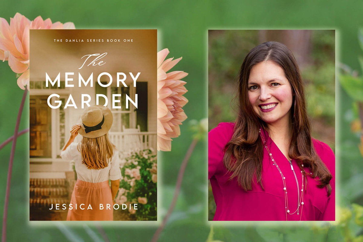 “The Memory Garden” is the first in a series of Christian contemporary novels by Jessica Brodie, editor of the South Carolina United Methodist Advocate and a member of Mount Hebron United Methodist Church in West Columbia, S.C. “United Methodism is woven into every element of this book,” Brodie says. Flower photograph by congerdesign, courtesy of Pixabay; book cover and portrait, courtesy of Jessica Brodie.