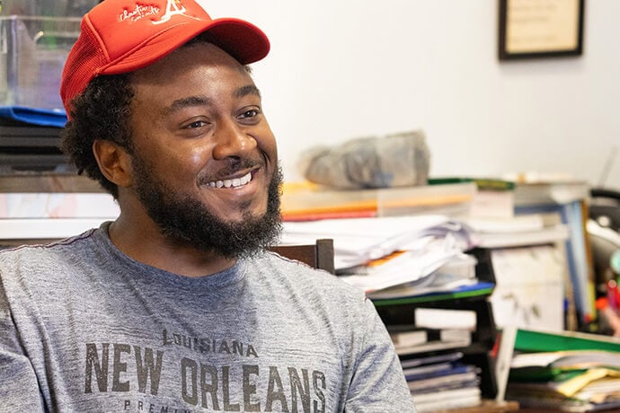 Jared Townsend remembers helping family and friends much out their homes after Hurricane Katrina caused widespread flooding in Slidell, La. Photo by Mike DuBose, UM News.