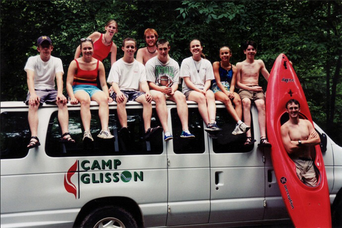 Youth attending Wilderness Week at Camp Glisson in the summer of 2000 sit on top of the camp van in Dahlonega, Ga. Photo by J. Paul Manion, former Camp Glisson staff photographer. Youth attending Wilderness Week at Camp Glisson in the summer of 2000 sit on top of the camp van in Dahlonega, Ga. Photo by J. Paul Manion, former Camp Glisson staff photographer.