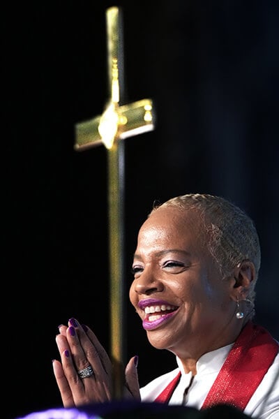Bishop Tracy S. Malone leads the Indiana Conference and serves as the president of the Council oBishop Tracy S. Malone leads the Indiana Conference and serves as the president of the Council of Bishops. Photo by Larry McCormack, UM News.f Bishops. Photo by Larry McCormack, UM News.