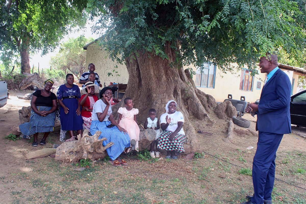 United Methodist Birchenough Local Church in Birchenough, Zimbabwe, was planted in the early 1970s and the congregation worshipped under this muucha tree until a permanent sanctuary was completed in 2025. Photo by Kudzai Chingwe, UM News. 