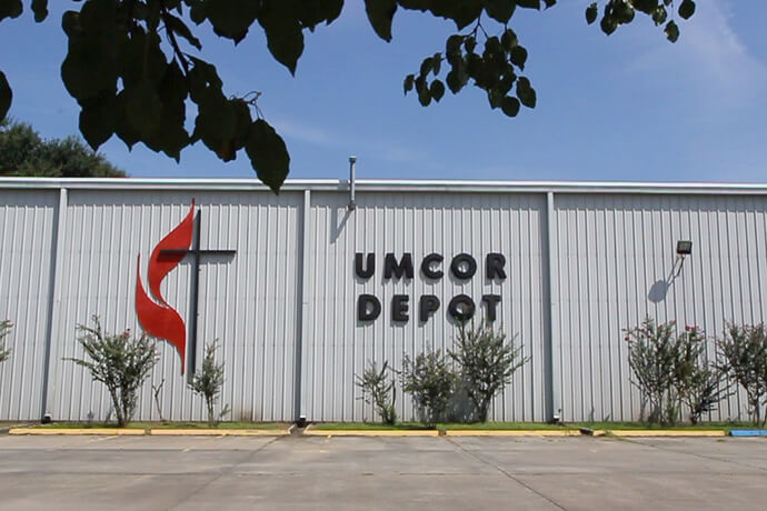 The Sager Brown Depot officially opened in 1996 as a hub for assembling and distributing relief supplies. Photo courtesy of the Louisiana Conference. 