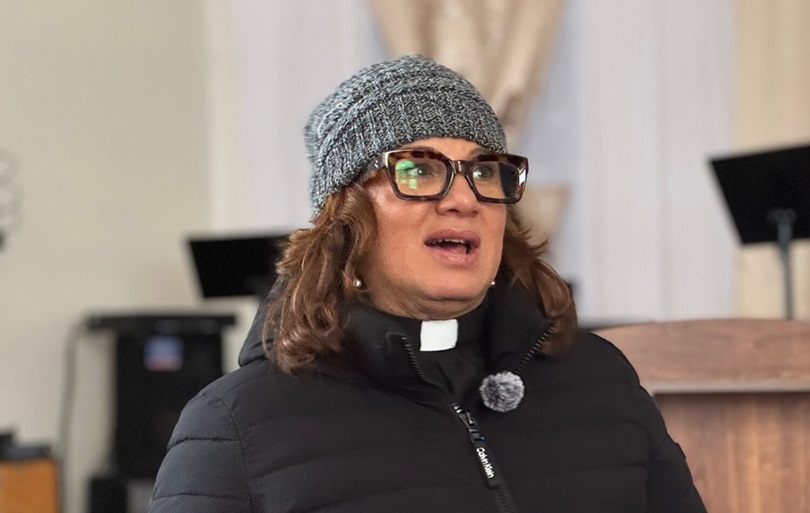 La Rvda. Dra. Lydia Muñoz, Directora de El Plan para el Ministerio Hispano-Latino, compartió un mensaje de solidaridad y apoyo a la congregación y sus líderes por el trabajo que están desarrollando en favor de los más vulnerables: “Para el Plan el acompañamiento a nuestras congregaciones es una prioridad”. Foto Rev. Gustavo Vasquez, Noticias MU.