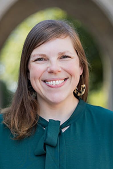 The Rev. Emily Nelms Chastain, Ph.D., a Christian history professor at Southern Methodist University’s Perkins School of Theology in Dallas. Photo by Paula Milena Photography, courtesy of Chastain. 
