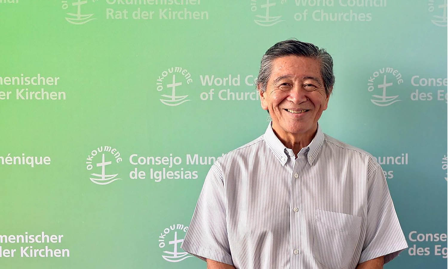 Humberto Shikiya es miembro de la Iglesia  Evangélica Metodista Argentina y un destacado líder ecuménico latinoamericano quien ha sido reconocido con el prestigioso Premio Mundial Metodista de la Paz 2026. Este premio fue establecido en 1976 y ha sido otorgado en el pasado a personajes como Nelson Mandela y las Abuelas de Plaza de Mayo. Con ello se reconoce el compromiso de Shikiya con la construcción de paz, la justicia y la reconciliación, especialmente en las Mesas de Diálogo de Paz en Colombia. Foto de Pauline Tete, cortesia del Concilio Mundial de Iglesias.