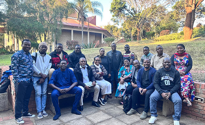 Graduates of the second cohort of the new strategic communications program pose for a group photo July 17 at Africa University in Mutare, Zimbabwe. Each of The United Methodist Church’s episcopal areas in Africa now has at least two professionally certified communicators. Photo courtesy of Africa University.