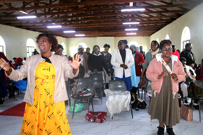 Church members participate in worship in Magamba Circuit’s new sanctuary. A parsonage also is under construction, supported by donations, fundraising and church budgets. Photo by Kudzai Chingwe, UM News.