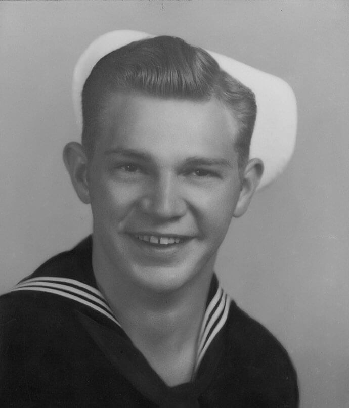Lamar Smith enlisted in the Navy at age 17 and served stateside during the final stretch of World War II. Photo courtesy of the Smith family.