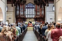 A view of the sanctuary at Highland Park United Methodist Church in Dallas. Highland Park’s church council is recommending its members vote to sever ties with The United Methodist Church in the wake of a civil lawsuit filed by the Horizon Texas Conference. Voting will take place Oct. 25-26 at the church. Photo courtesy of Highland Park United Methodist Church.